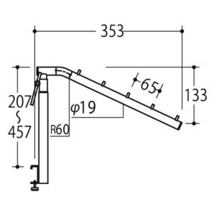 Vフェイスアウトスロープアジャストタイプ19φ V-FSAK-19-5