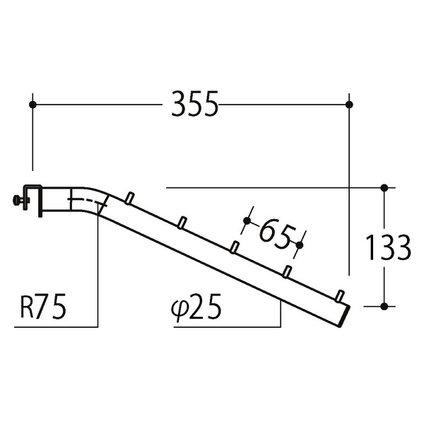 ロイヤル金物 Vフェイスアウトスロープ25φ V-FSK-25-5