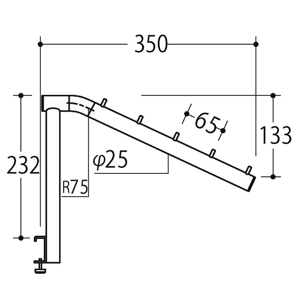 ロイヤル金物 Vフェイスアウトスロープ25Φ V-FSUK-25-5